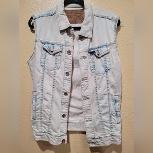 zara man denim vest